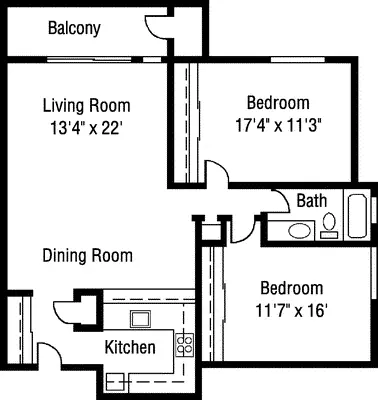 2x1 A Renovated B-337 floor plan